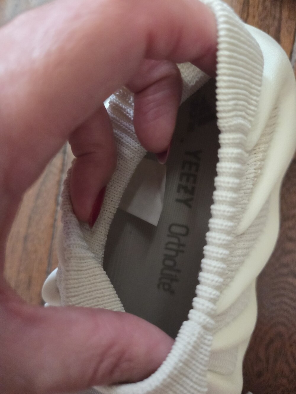Authentic Yeezy 450 Pale Cream Knit Sneakers - Picture 9 of 9
